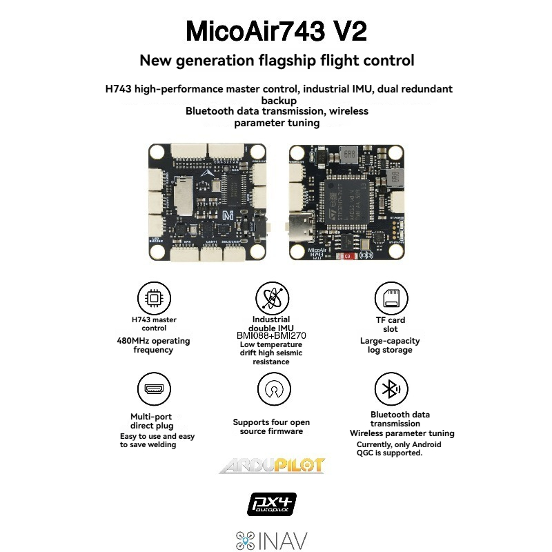 MicoAir743 V2   Flight Control - đánh giá và giá Drone Gimbal Controller